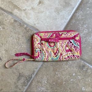 Vera Bradley Pink Paisley Large Wallet